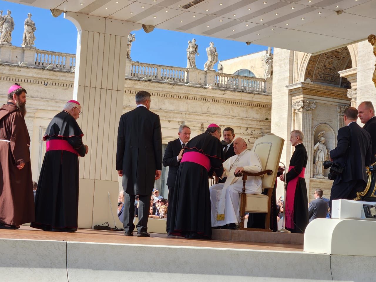 “Pope Francis blesses symbol of the International Eucharistic Congress” “Pope Francis blesses symbol of the International Eucharistic Congress”