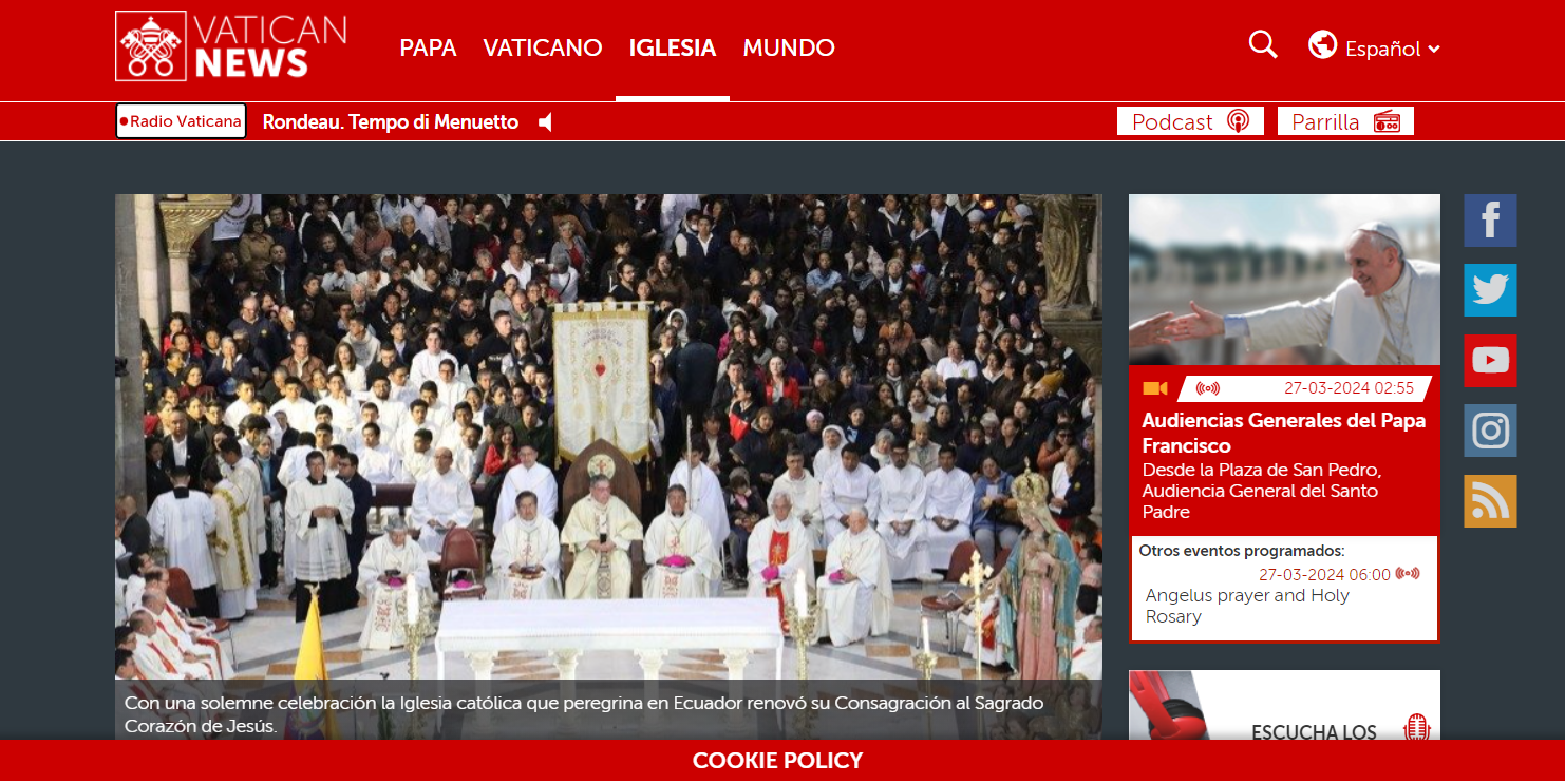 Ecuador renovó su Consagración al Sagrado Corazón de Jesús